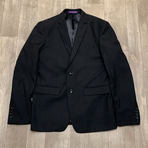 Vinci Designed In Italy Black Dress‎ Casual 2 Button Sports Coat Blazer Jacket